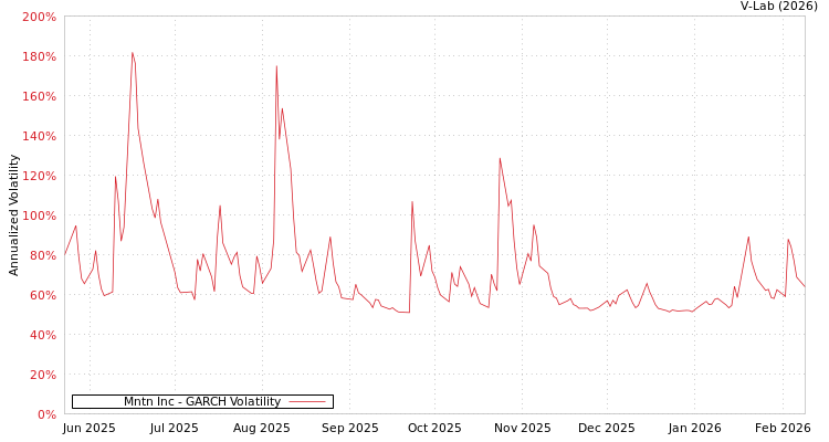 graph of Mntn Inc GARCH