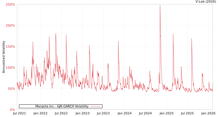 graph of Marqeta Inc GJR-GARCH