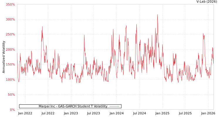 graph of Marpai Inc GAS-GARCH-T