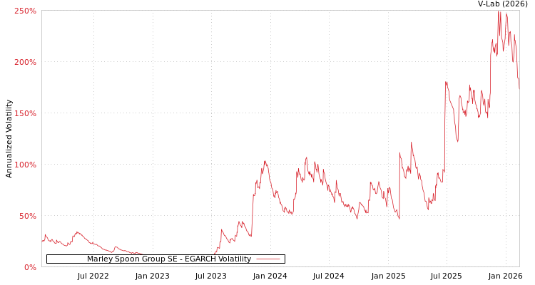graph of Marley Spoon Group SE EGARCH