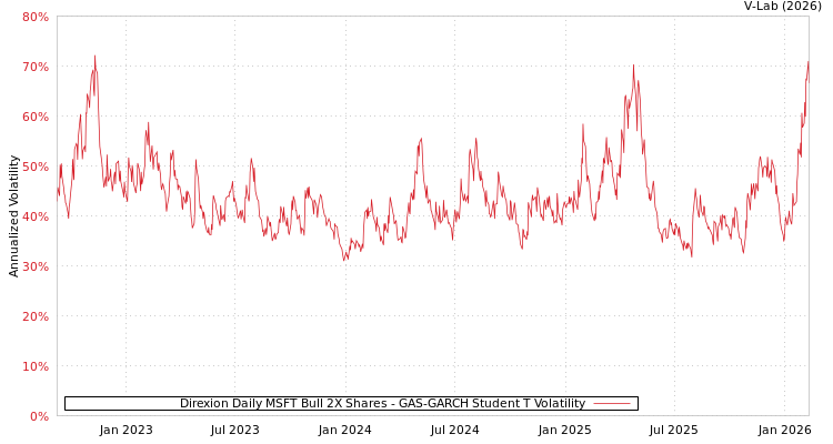 graph of Direxion Daily MSFT Bull 2X Shares GAS-GARCH-T