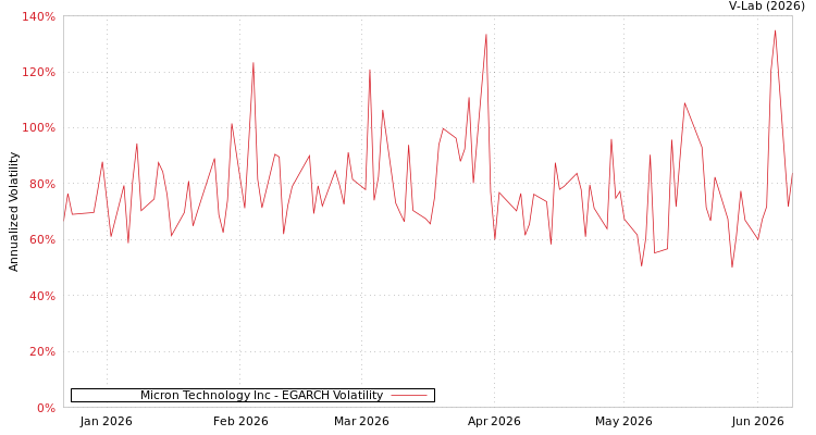 graph of Micron Technology Inc EGARCH
