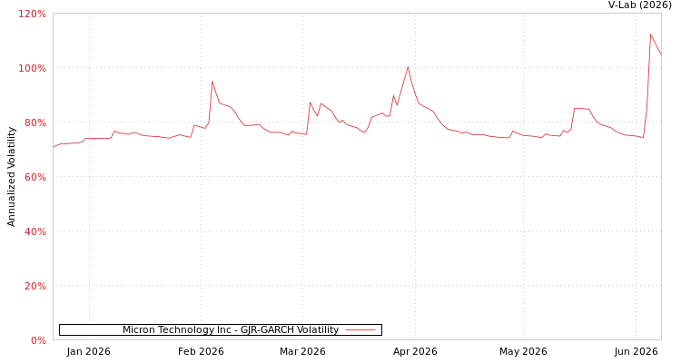 graph of Micron Technology Inc GJR-GARCH