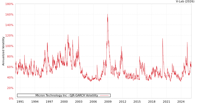 graph of Micron Technology Inc GJR-GARCH