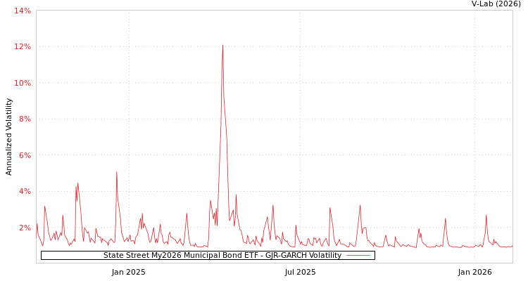 graph of State Street My2026 Municipal Bond ETF GJR-GARCH