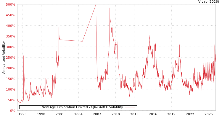 graph of New Age Exploration Limited GJR-GARCH