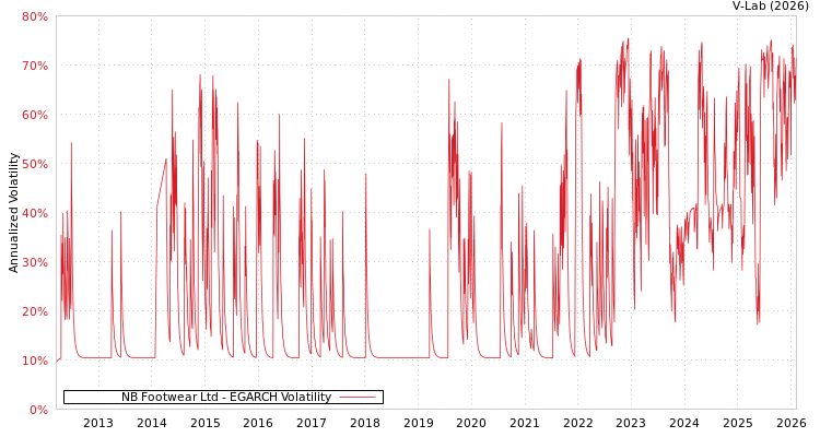 graph of NB Footwear Ltd EGARCH