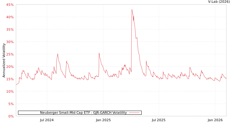 graph of Neuberger Small-Mid Cap ETF GJR-GARCH