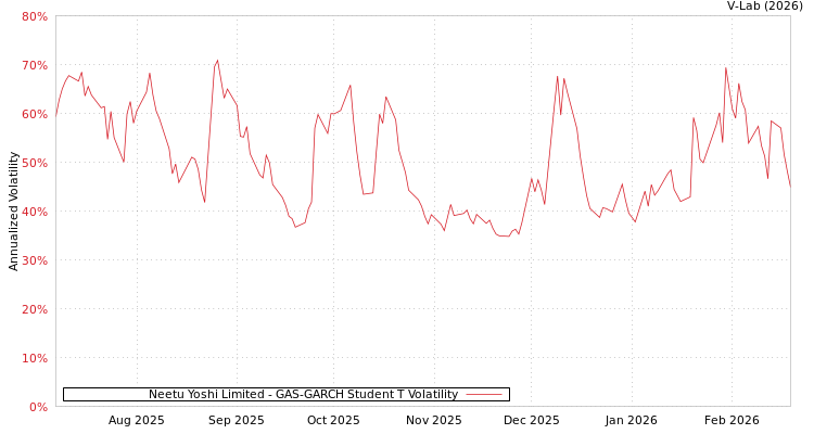 graph of Neetu Yoshi Limited GAS-GARCH-T