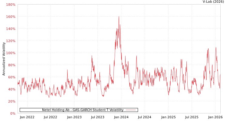 graph of Netel Holding Ab GAS-GARCH-T