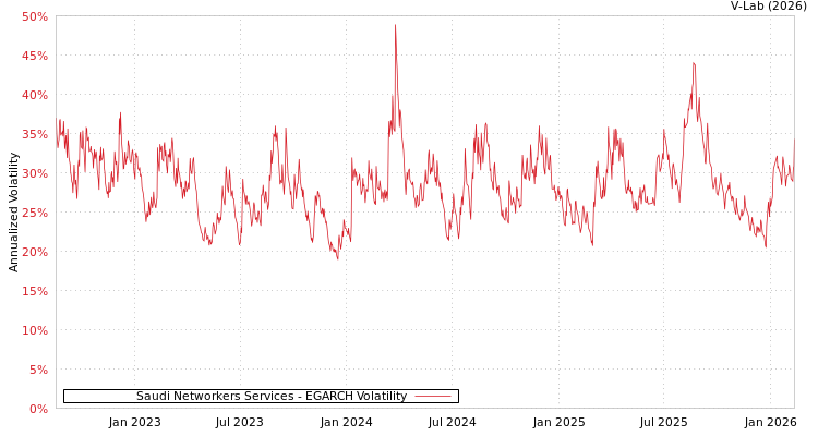 graph of Saudi Networkers Services EGARCH