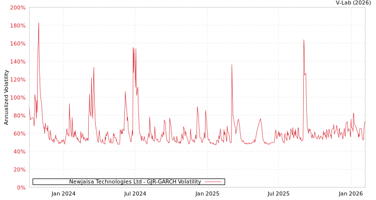 graph of Newjaisa Technologies Ltd GJR-GARCH