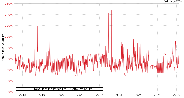 graph of New Light Industries Ltd EGARCH