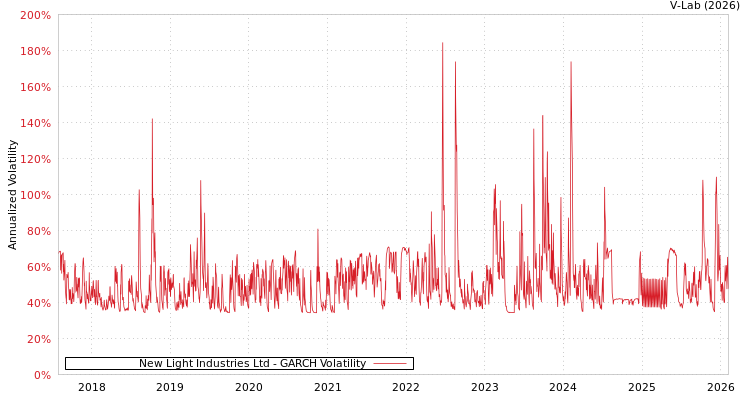 graph of New Light Industries Ltd GARCH