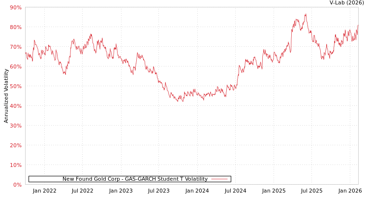 graph of New Found Gold Corp GAS-GARCH-T