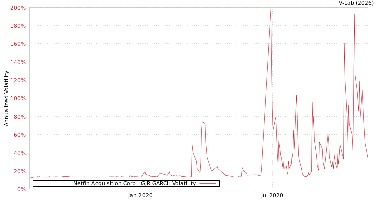 graph of Netfin Acquisition Corp GJR-GARCH