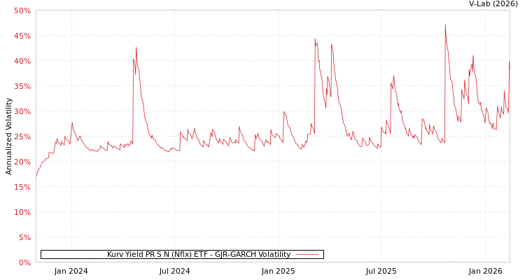 graph of Kurv Yield PR S N (Nflx) ETF GJR-GARCH