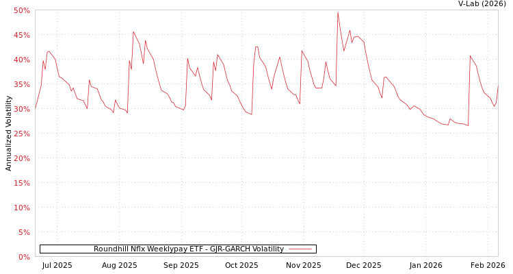 graph of Roundhill Nflx Weeklypay ETF GJR-GARCH