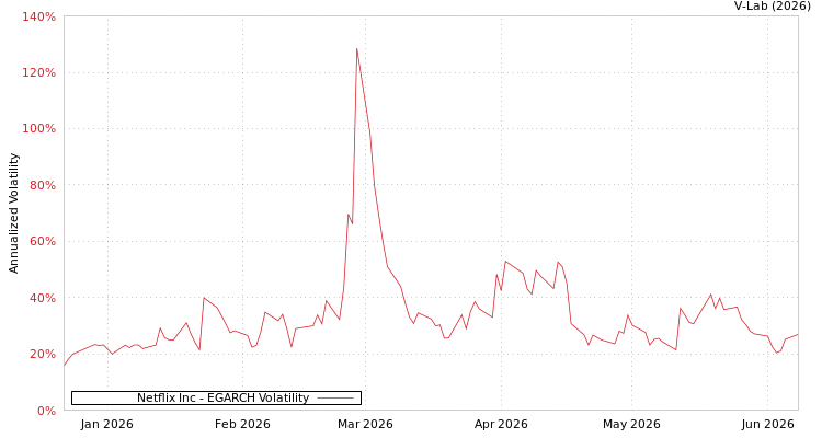 graph of Netflix Inc EGARCH