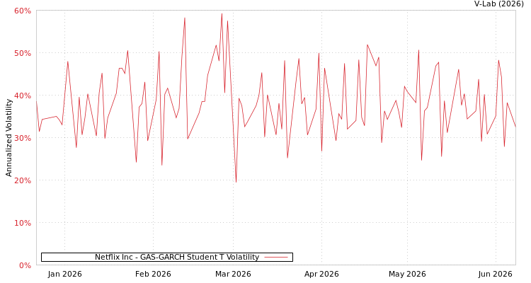 graph of Netflix Inc GAS-GARCH-T