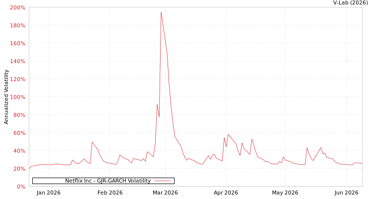 graph of Netflix Inc GJR-GARCH