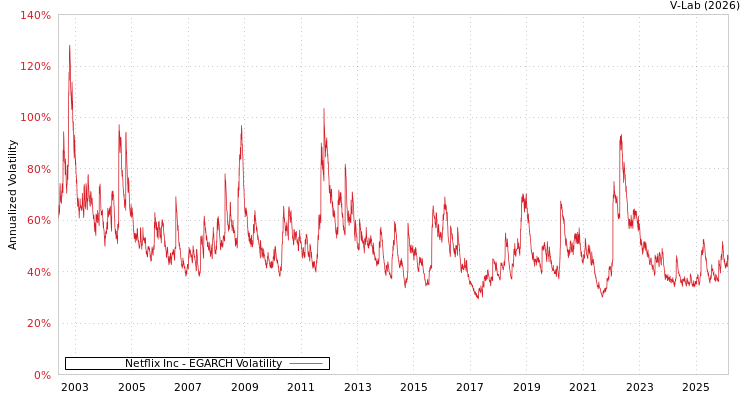 graph of Netflix Inc EGARCH
