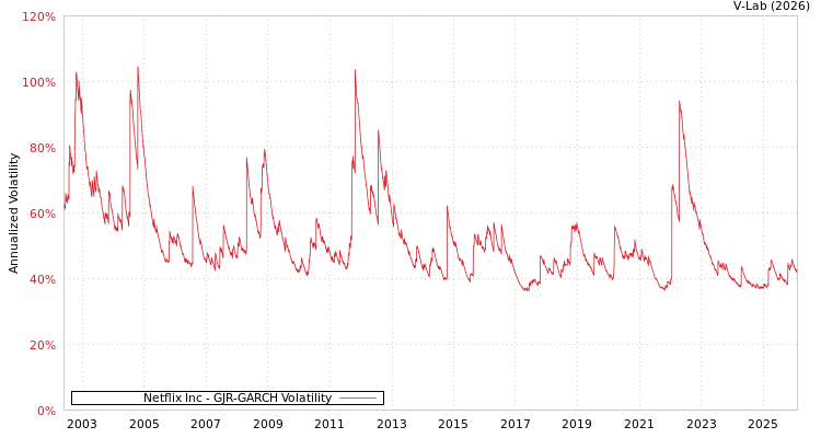graph of Netflix Inc GJR-GARCH
