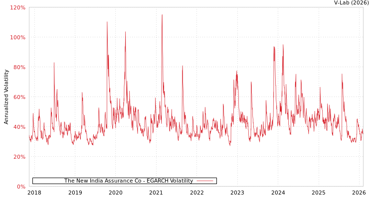 graph of The New India Assurance Co EGARCH