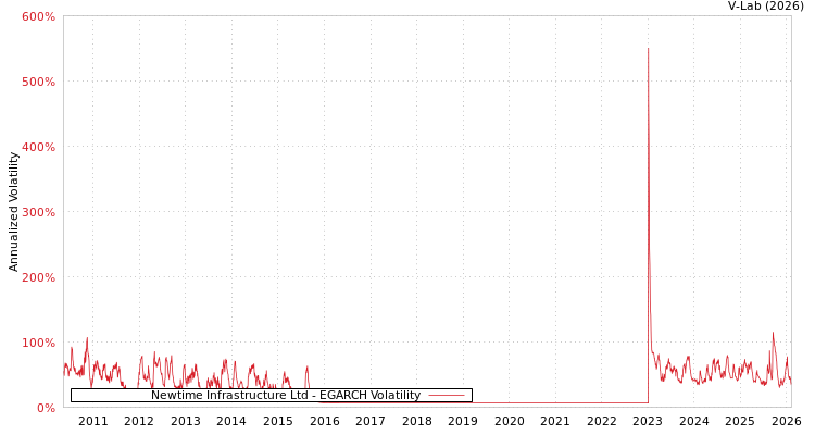 graph of Newtime Infrastructure Ltd EGARCH
