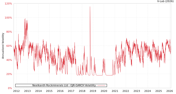 graph of Neelkanth Rockminerals Ltd GJR-GARCH