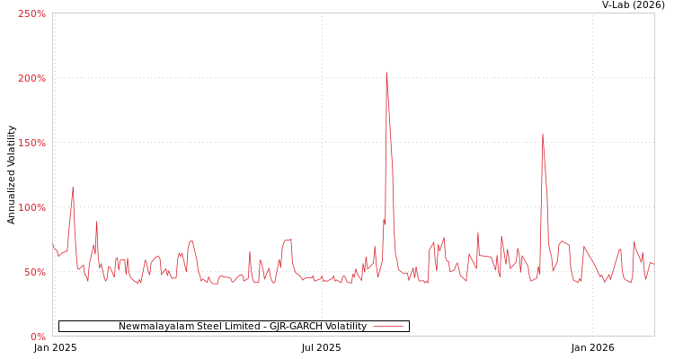 graph of Newmalayalam Steel Limited GJR-GARCH