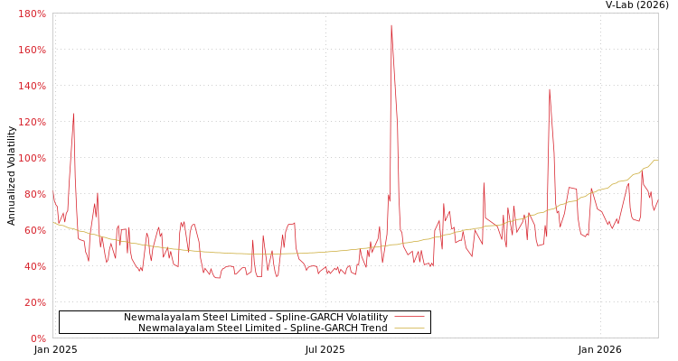 graph of Newmalayalam Steel Limited SGARCH