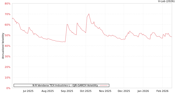 graph of N R Vandana TEX Industries L GJR-GARCH
