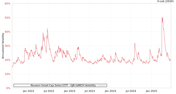 graph of Nuveen Small Cap Select ETF GJR-GARCH