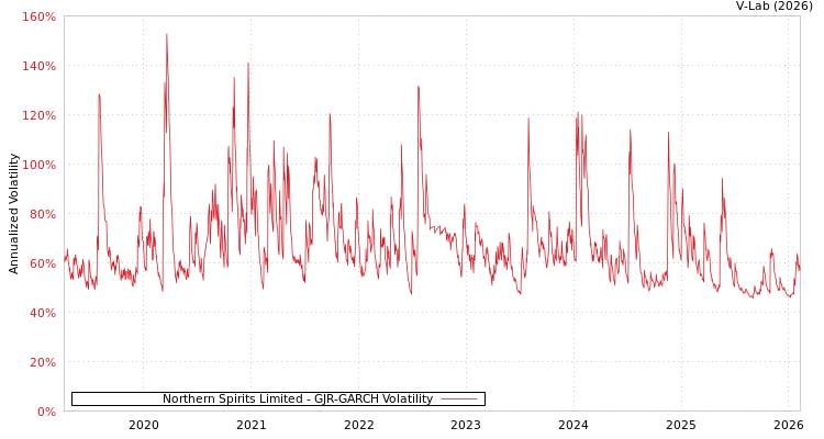 graph of Northern Spirits Limited GJR-GARCH