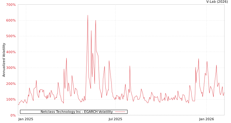 graph of Netclass Technology Inc EGARCH