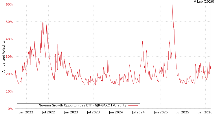 graph of Nuveen Growth Opportunities ETF GJR-GARCH