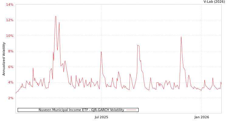 graph of Nuveen Municipal Income ETF GJR-GARCH