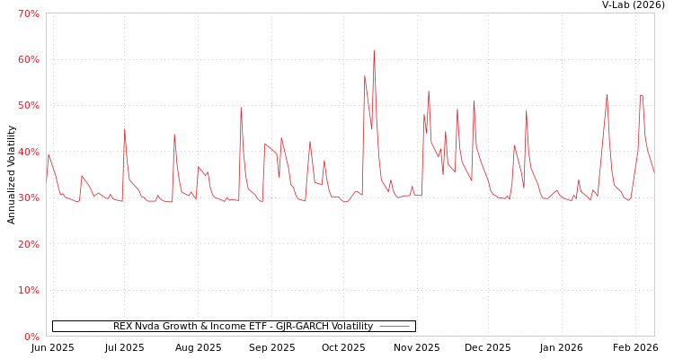 graph of REX Nvda Growth & Income ETF GJR-GARCH
