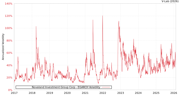 graph of Novaland Investment Group Corp EGARCH