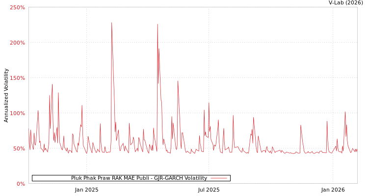 graph of Pluk Phak Praw RAK MAE Publi GJR-GARCH