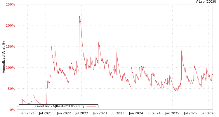 graph of Owlet Inc GJR-GARCH