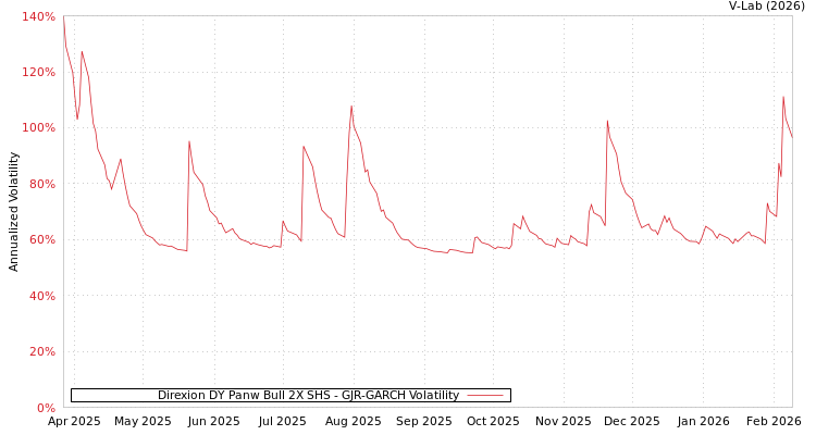 graph of Direxion DY Panw Bull 2X SHS GJR-GARCH