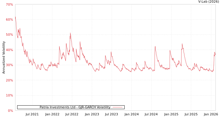 graph of Patria Investments Ltd GJR-GARCH
