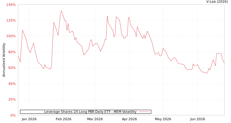 graph of Leverage Shares 2X Long PBR Daily ETF MEM