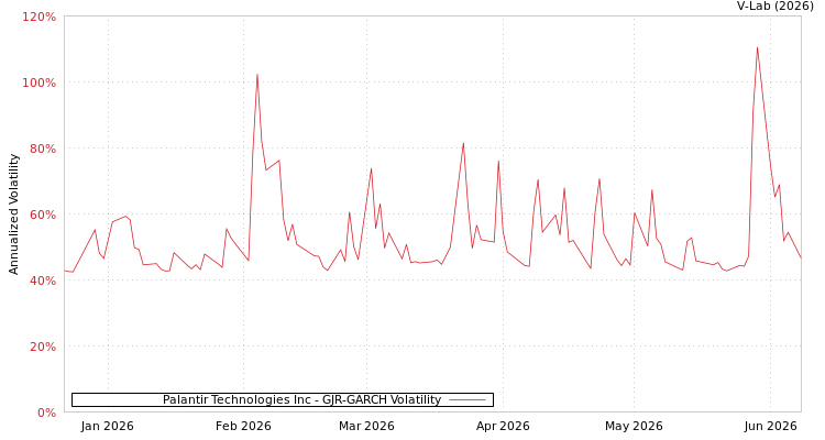 graph of Palantir Technologies Inc GJR-GARCH