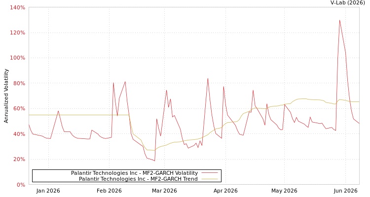 graph of Palantir Technologies Inc MF2-GARCH