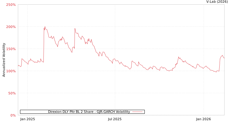 graph of Direxion DLY Pltr BL 2 Share GJR-GARCH