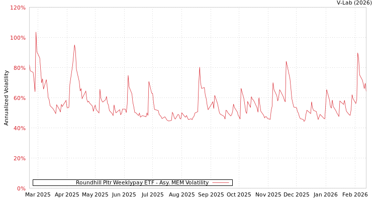 graph of Roundhill Pltr Weeklypay ETF AMEM