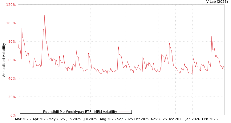 graph of Roundhill Pltr Weeklypay ETF MEM